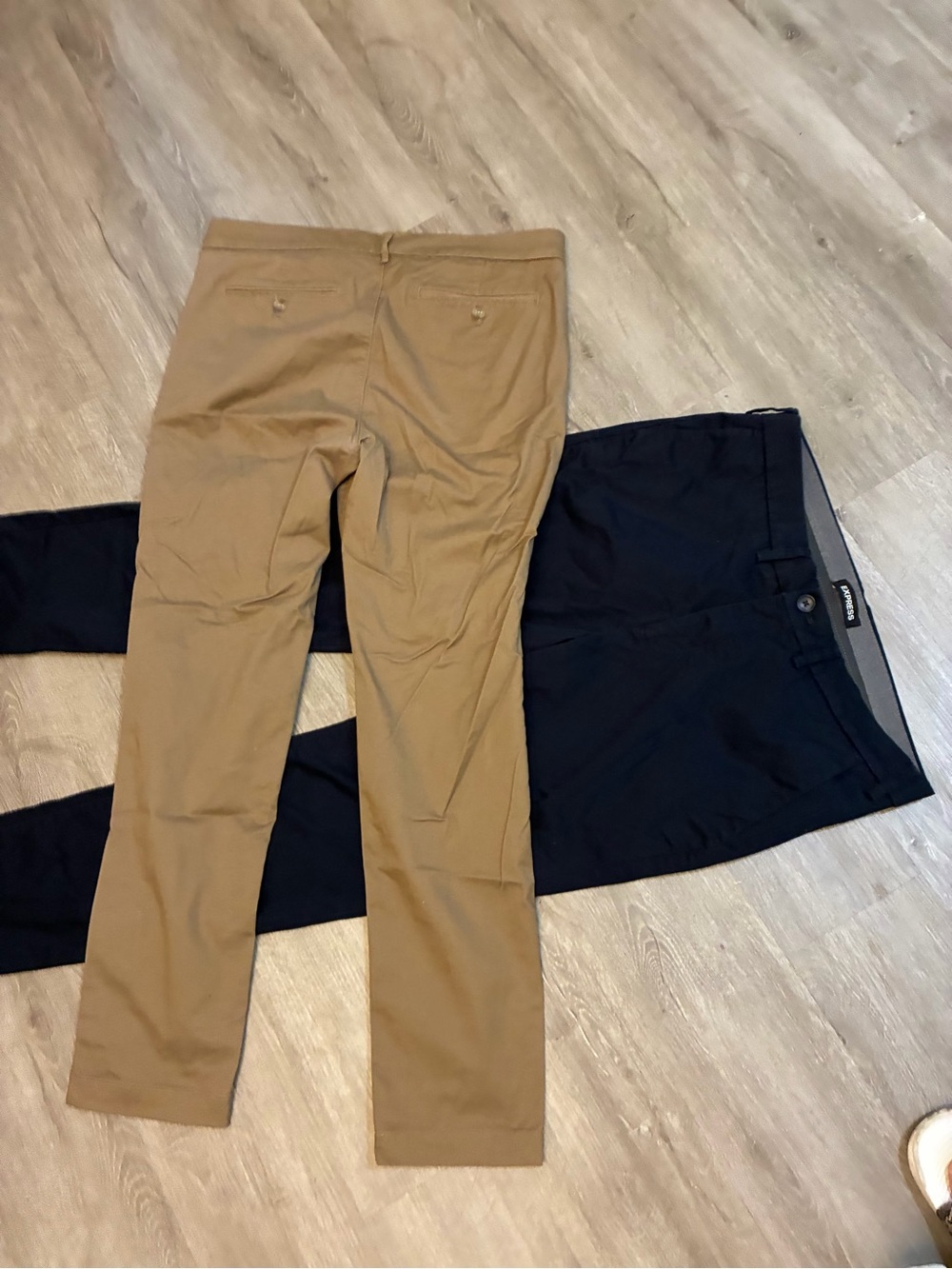 Express Men's Khaki Chino Pants - Tan